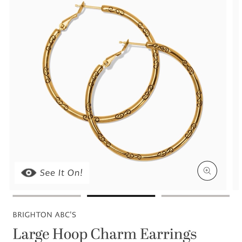 Brighton Large Hoop Charm Earrings